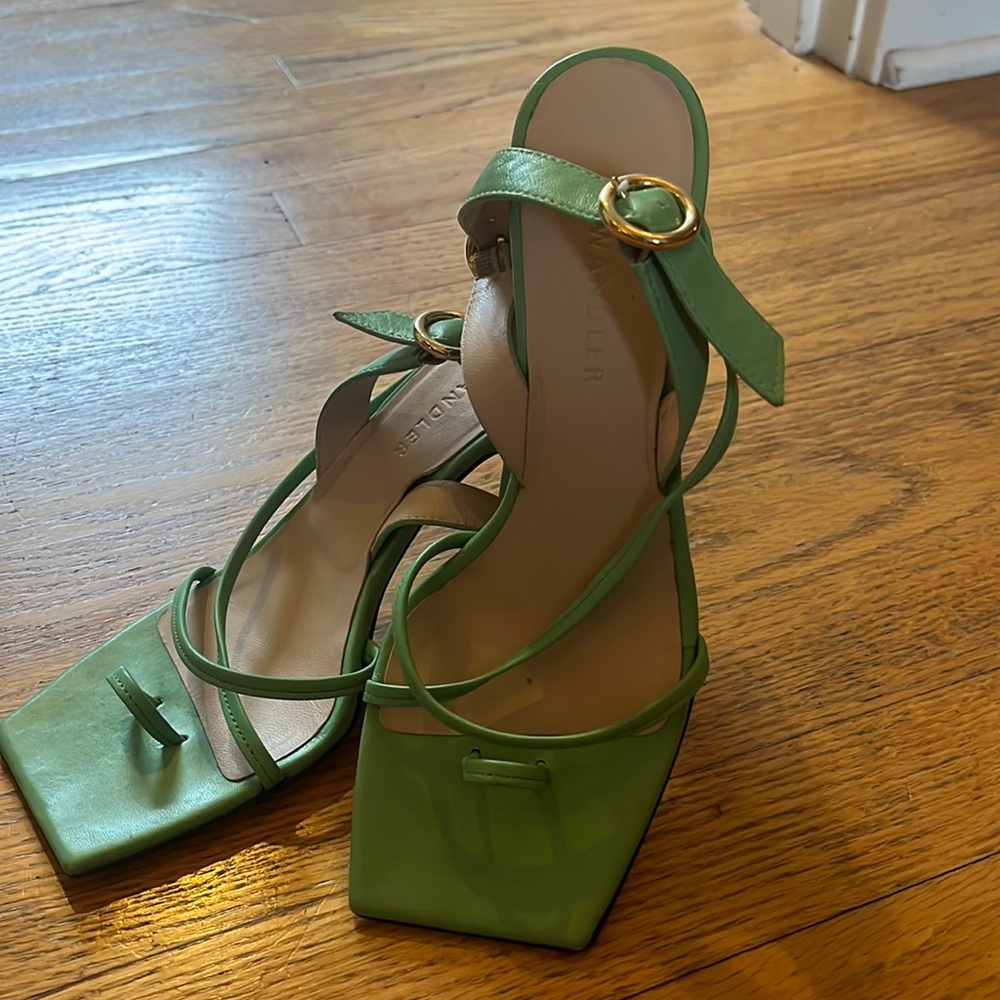 Wandler dark mint green sexy heels!